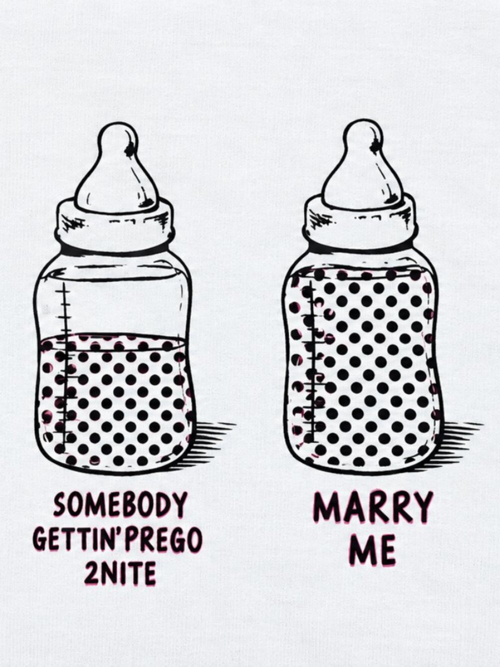 Awful Lot Of Cough Syrup Baby Bottles Marry Me Graphic White Tee | Streetwear